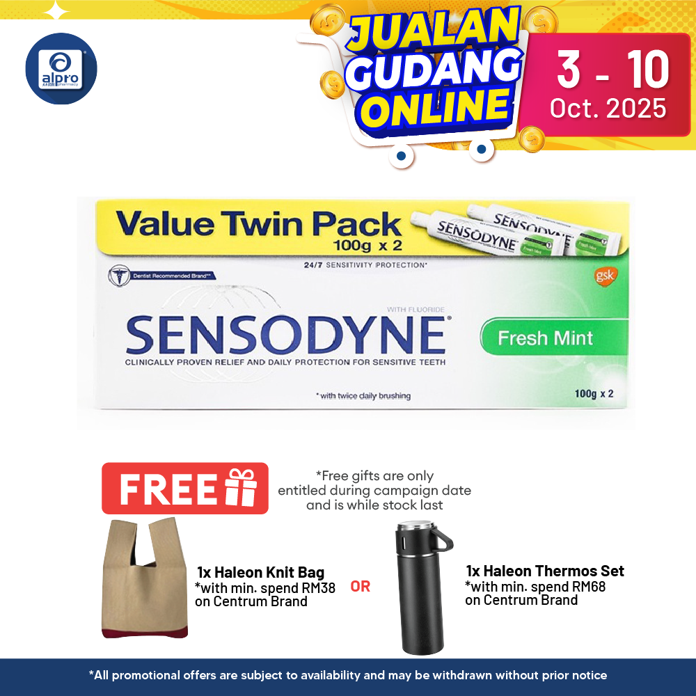 Sensodyne Freshmint 100g 2s | Promotes Healthy Gums Alpro Pharmacy
