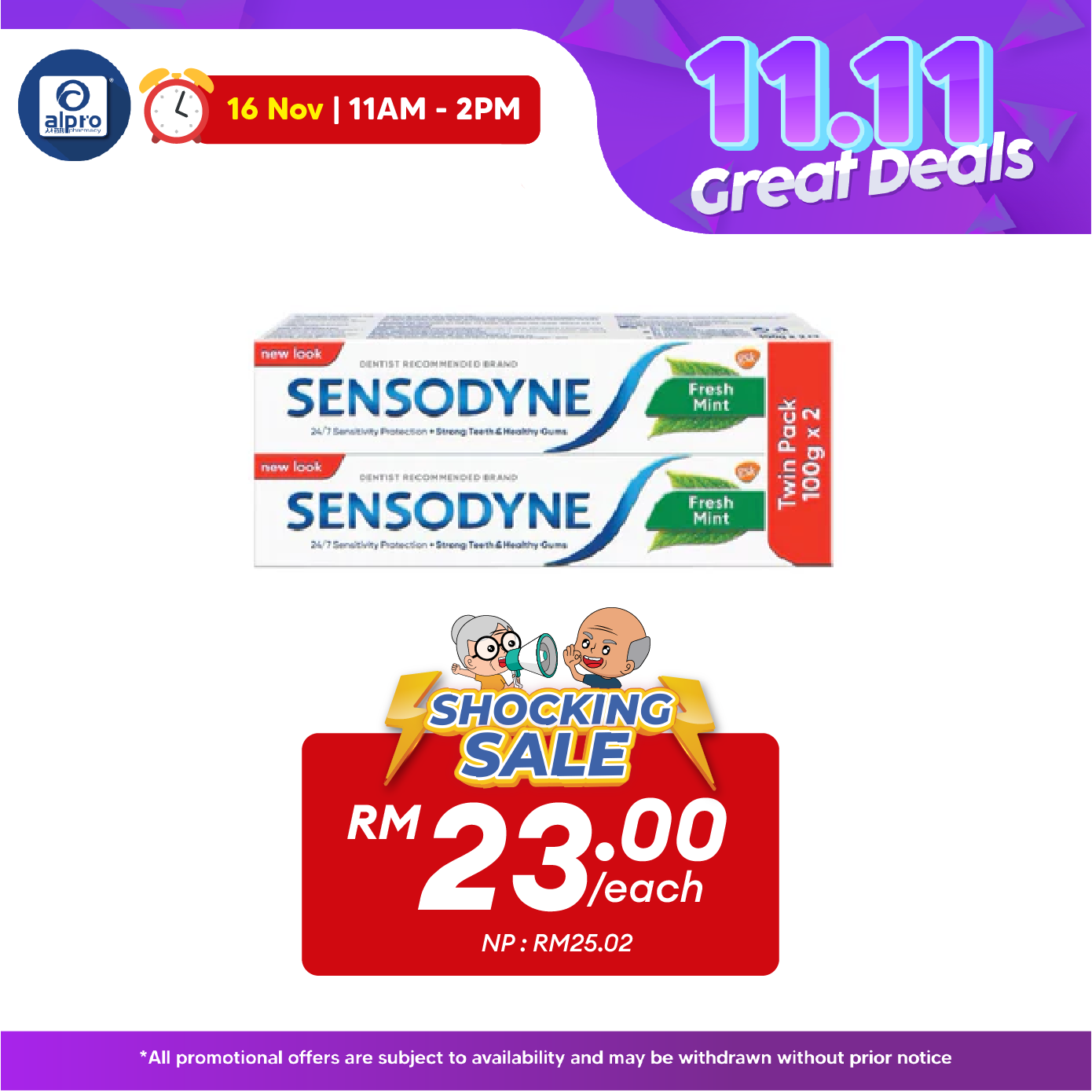 Sensodyne Freshmint 100g 2s | Promotes Healthy Gums Sensodyne