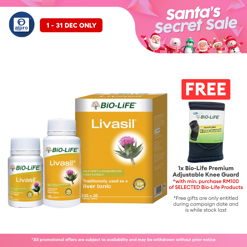 Bio-life Livasil w Milk Thistle 100s FREE 30s | Liver Health Bio-life