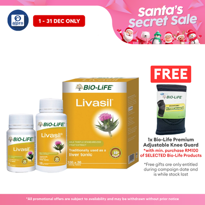 Bio-life Livasil w Milk Thistle 100s FREE 30s | Liver Health Bio-life