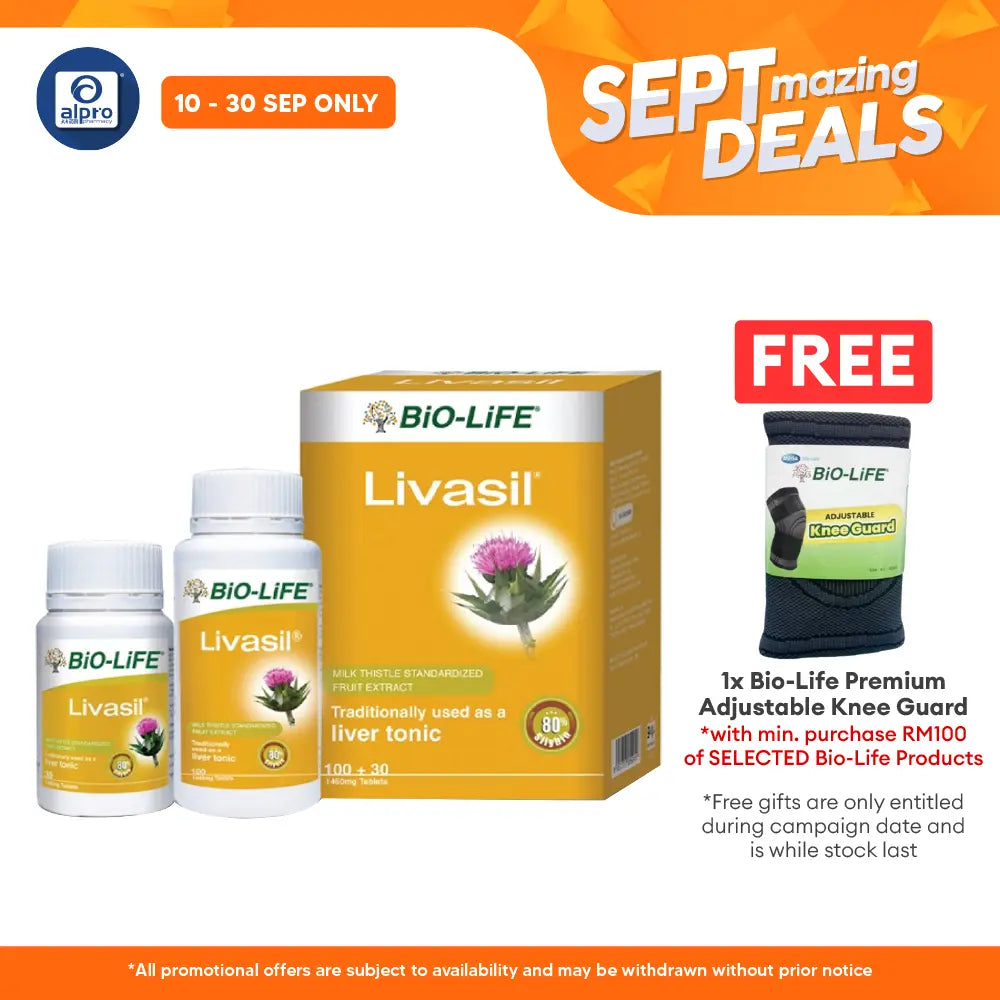 Bio-life Livasil w Milk Thistle 100s FREE 30s | Liver Health Bio-life