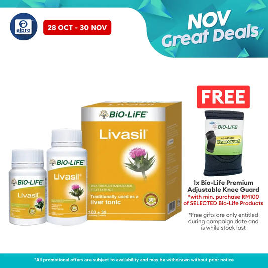 Bio-life Livasil w Milk Thistle 100s FREE 30s | Liver Health Bio-life