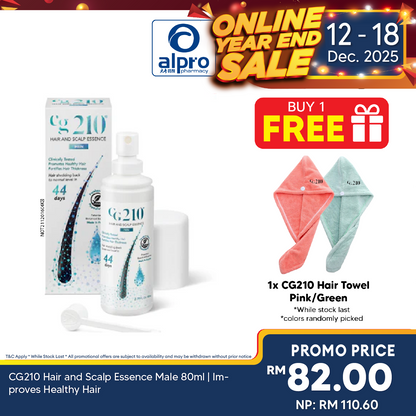 CG210 Hair and Scalp Essence Male 80ml | Improves Healthy Hair Alpro Pharmacy
