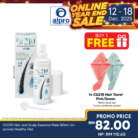 CG210 Hair and Scalp Essence Male 80ml | Improves Healthy Hair Alpro Pharmacy