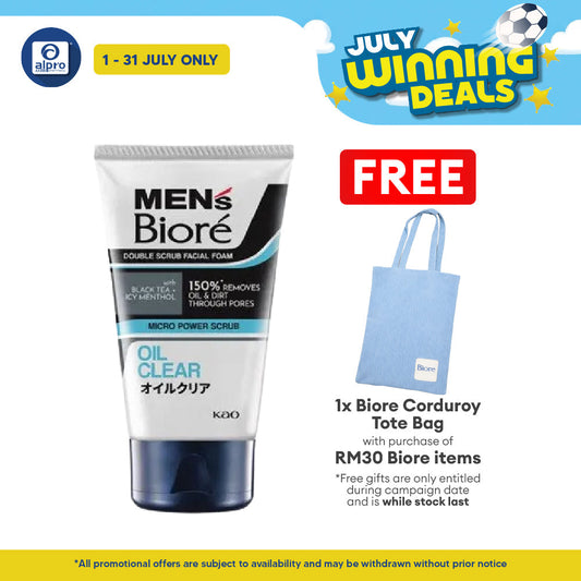 Biore Men Double Scrub Oil Clear Foam 100 Biore Mens