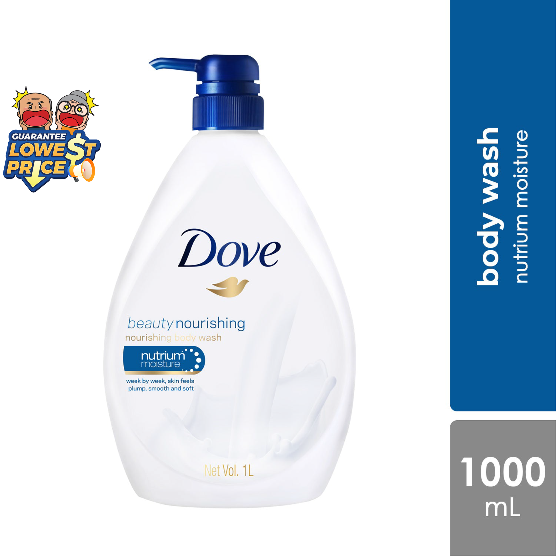 Dove Beauty Nourishing Body Wash 1000ml | Maintain Skin Moisture Barrier Dove