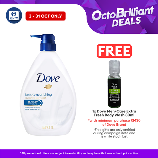 Dove Beauty Nourishing Body Wash 1000ml | Maintain Skin Moisture Barrier Dove