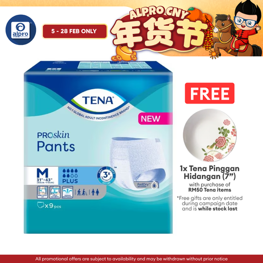 Tena Pants Plus M 9's | Triple Protection Tena