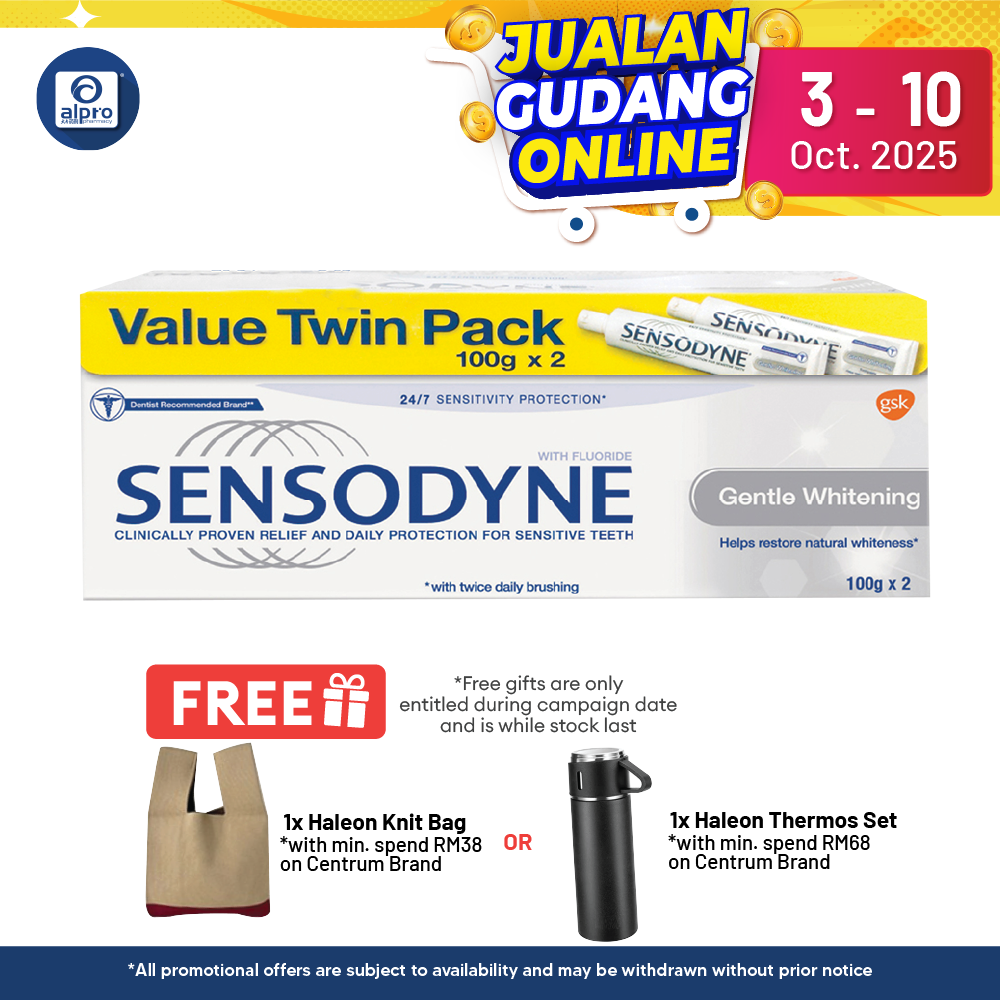 Sensodyne Gentle Whitening 2x100g Alpro Pharmacy