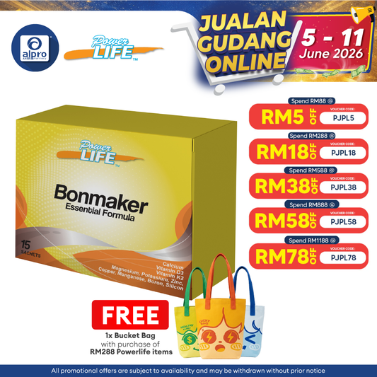 Powerlife Bonmaker Essential Formula 15/box | Bone Health Supplement Powerlife