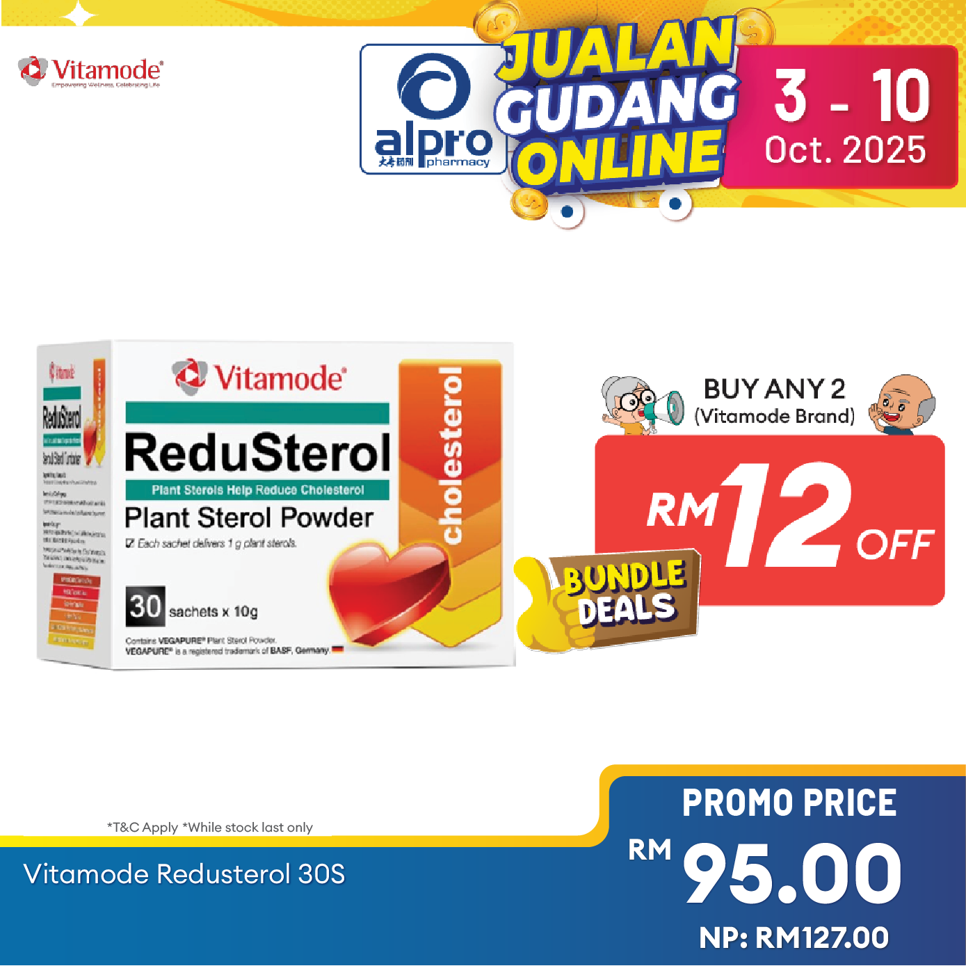 Vitamode Redusterol 30s | Suitable For Vegetarians and Dairy-Free Alpro Pharmacy