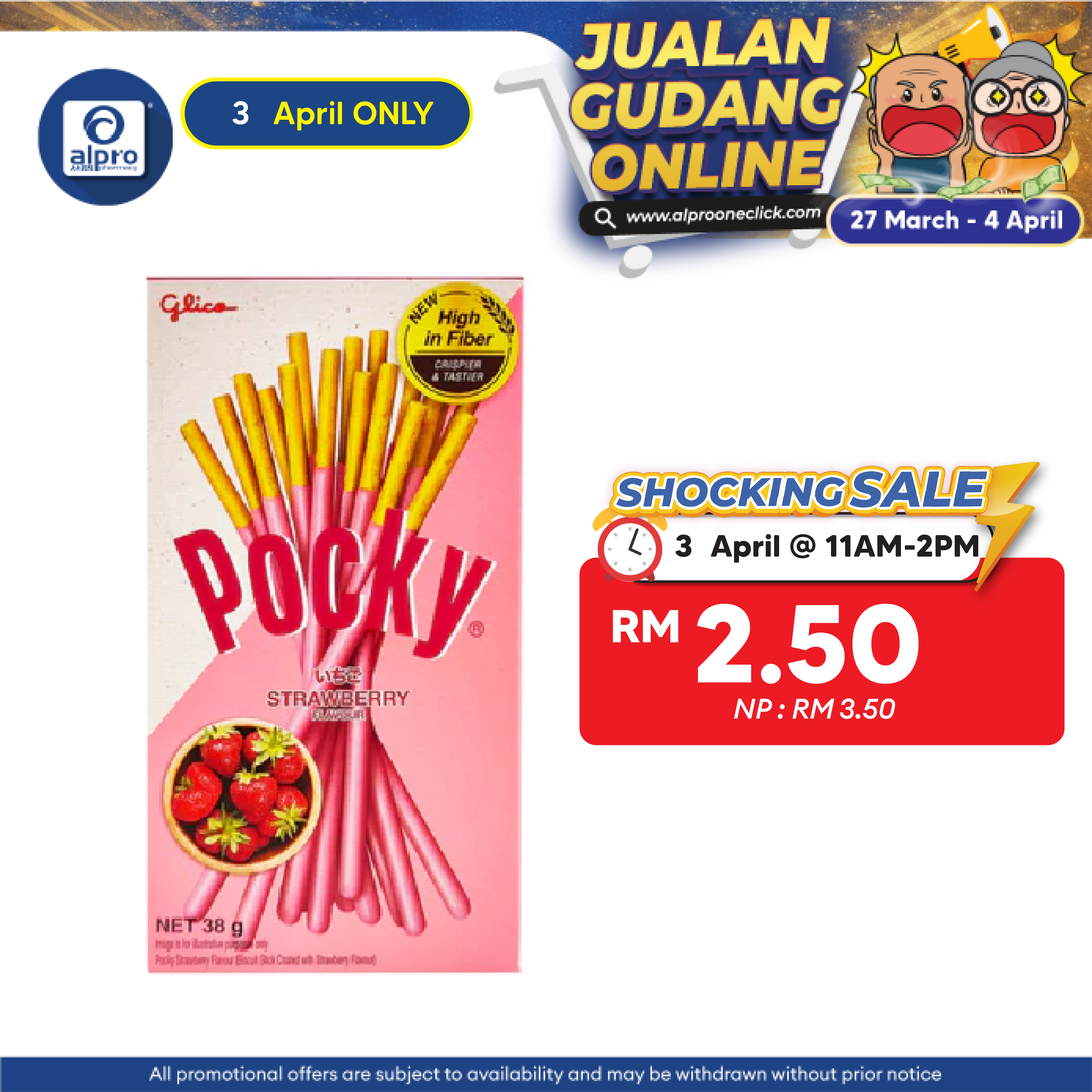 Pocky Strawberry 38g Pocky