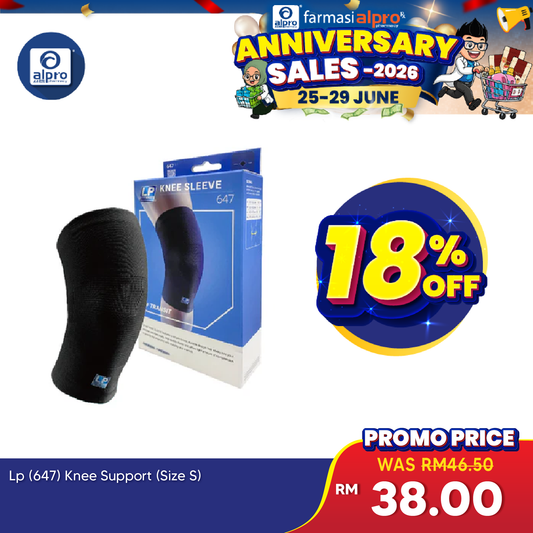 LP Support LP647 Knee Support (Size S/ M/ L/ XL) | High Quality Knit & Light Compression LP Support