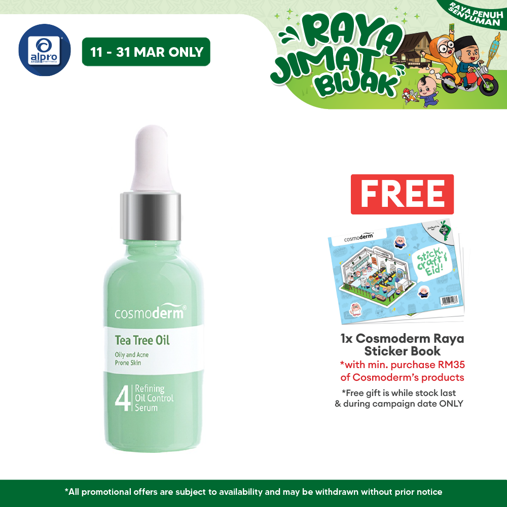 Cosmoderm Tea Tree Oil Control Serum 30ml Cosmoderm