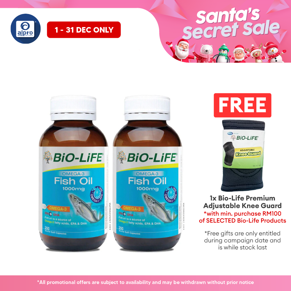 Bio-life Omega 3 Fish Oil 1000mg 2x200s | Brain & Memory Bio-life