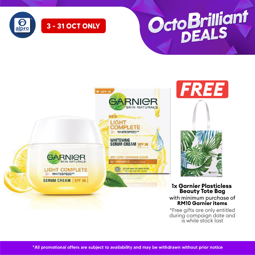 Garnier Light Complete Whitening Serum Cream 50ml Alpro Pharmacy