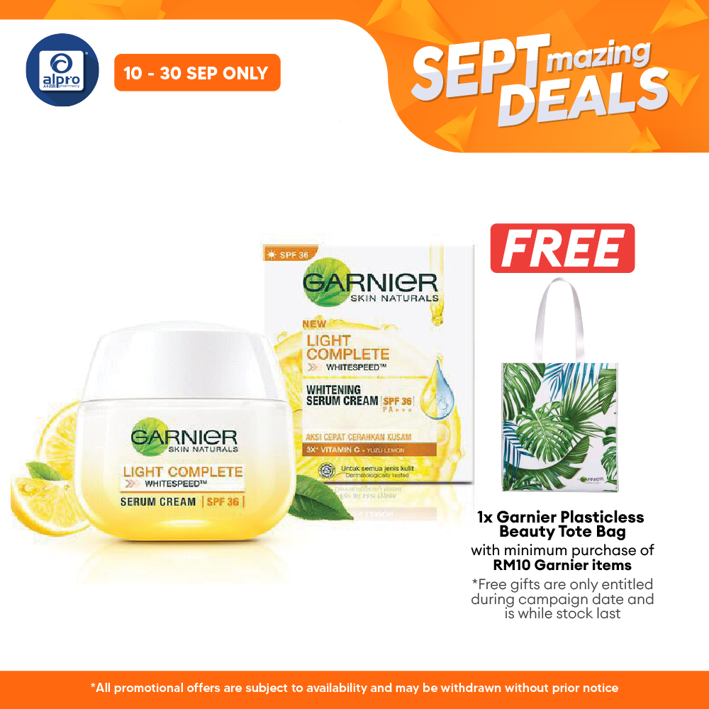 Garnier Light Complete Whitening Serum Cream 50ml Alpro Pharmacy