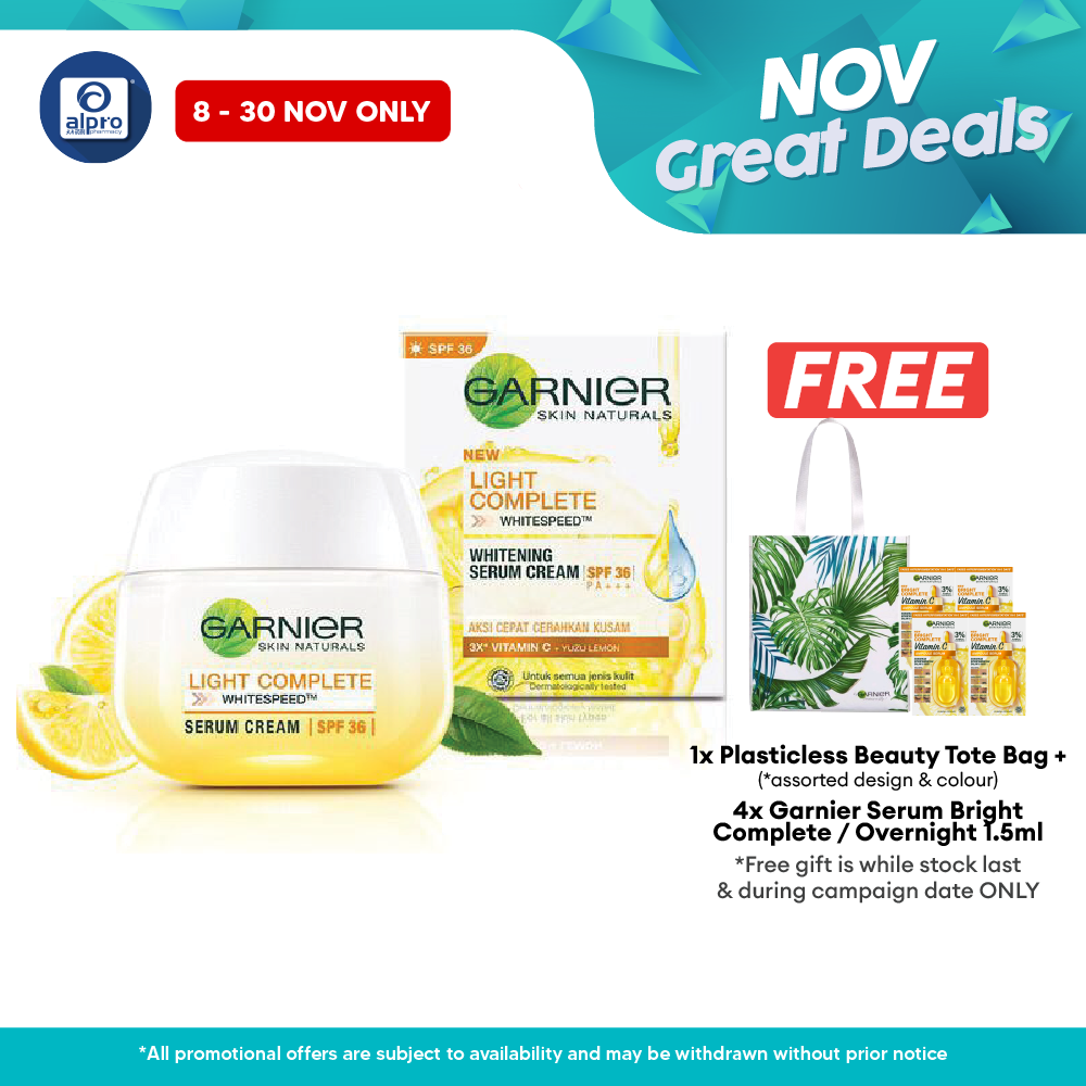 Garnier Light Complete Whitening Serum Cream 50ml Alpro Pharmacy