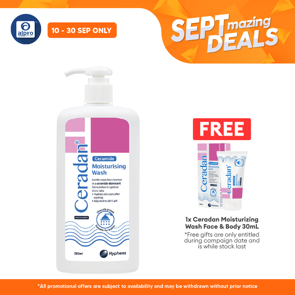 Ceradan Wash 280ml | Effective Treats Dry Skin Ceradan