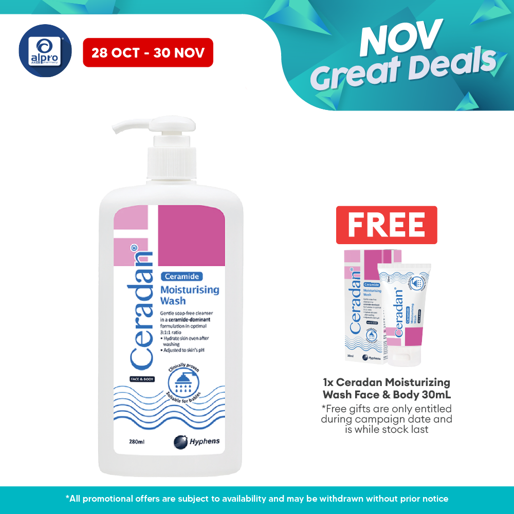 Ceradan Wash 280ml | Effective Treats Dry Skin Ceradan