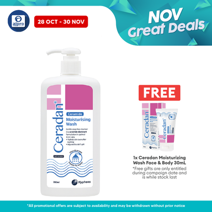 Ceradan Wash 280ml | Effective Treats Dry Skin Ceradan