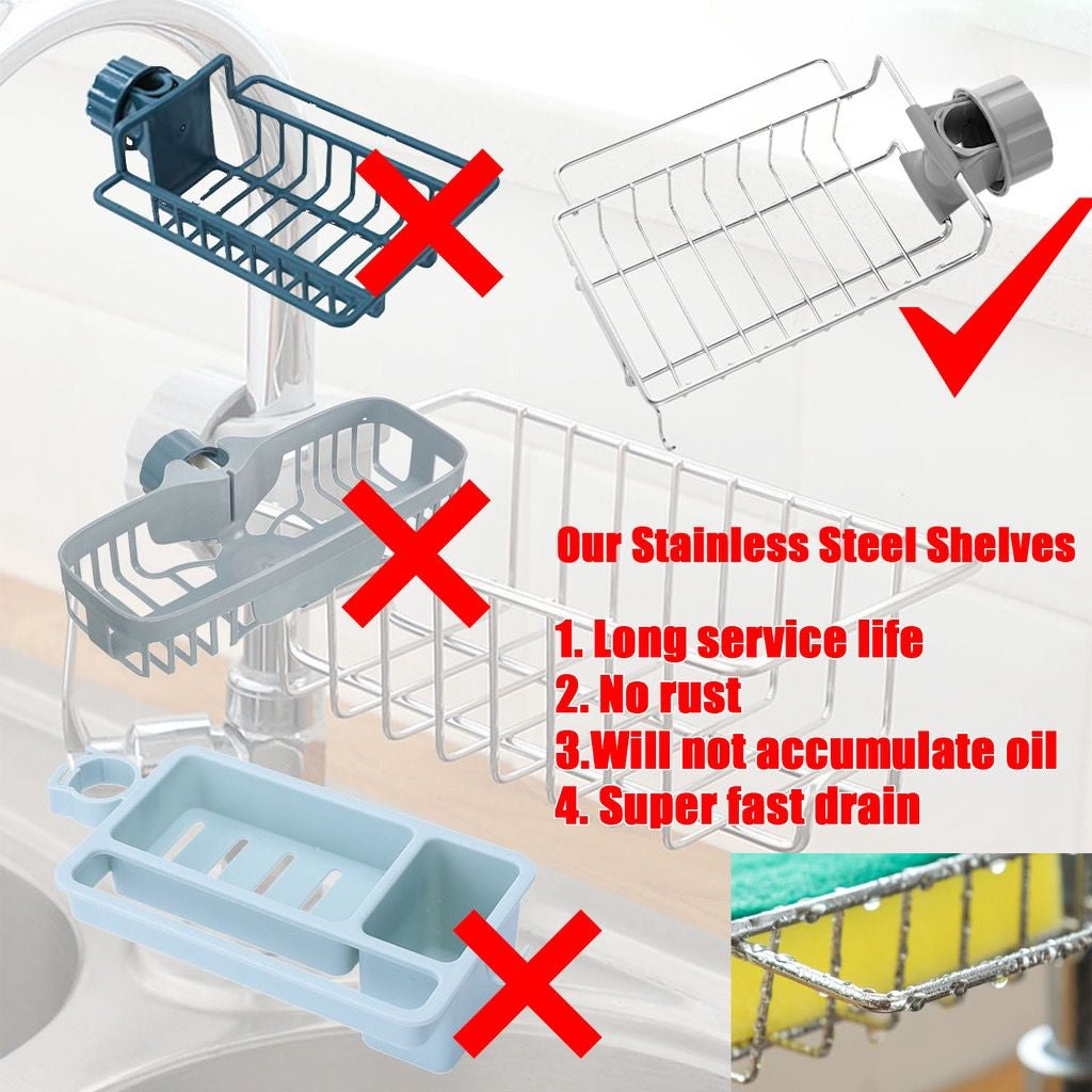 [Group Buy Delivery Starts: 3/11/2025] Stainless Steel Faucet Storage Sink Rack 1s Group Buy