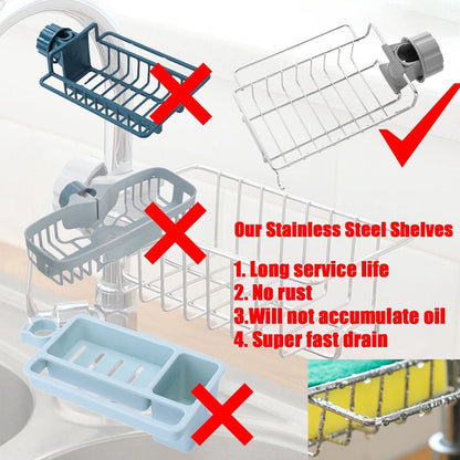 [Group Buy Delivery Starts: 3/11/2025] Stainless Steel Faucet Storage Sink Rack 1s Group Buy