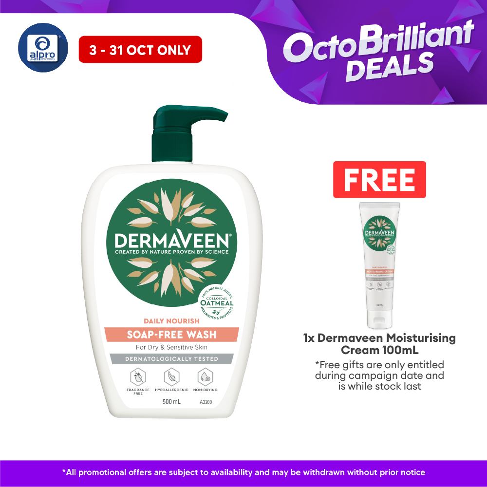 Dermaveen Soap Free Wash Ph 5.5 500ml | Helps Protect Againts Dryness Dermaveen