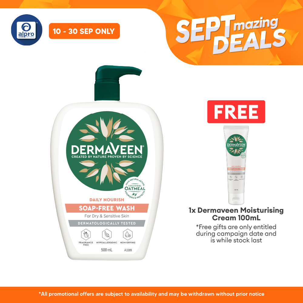 Dermaveen Soap Free Wash Ph 5.5 500ml | Helps Protect Againts Dryness Alpro Pharmacy