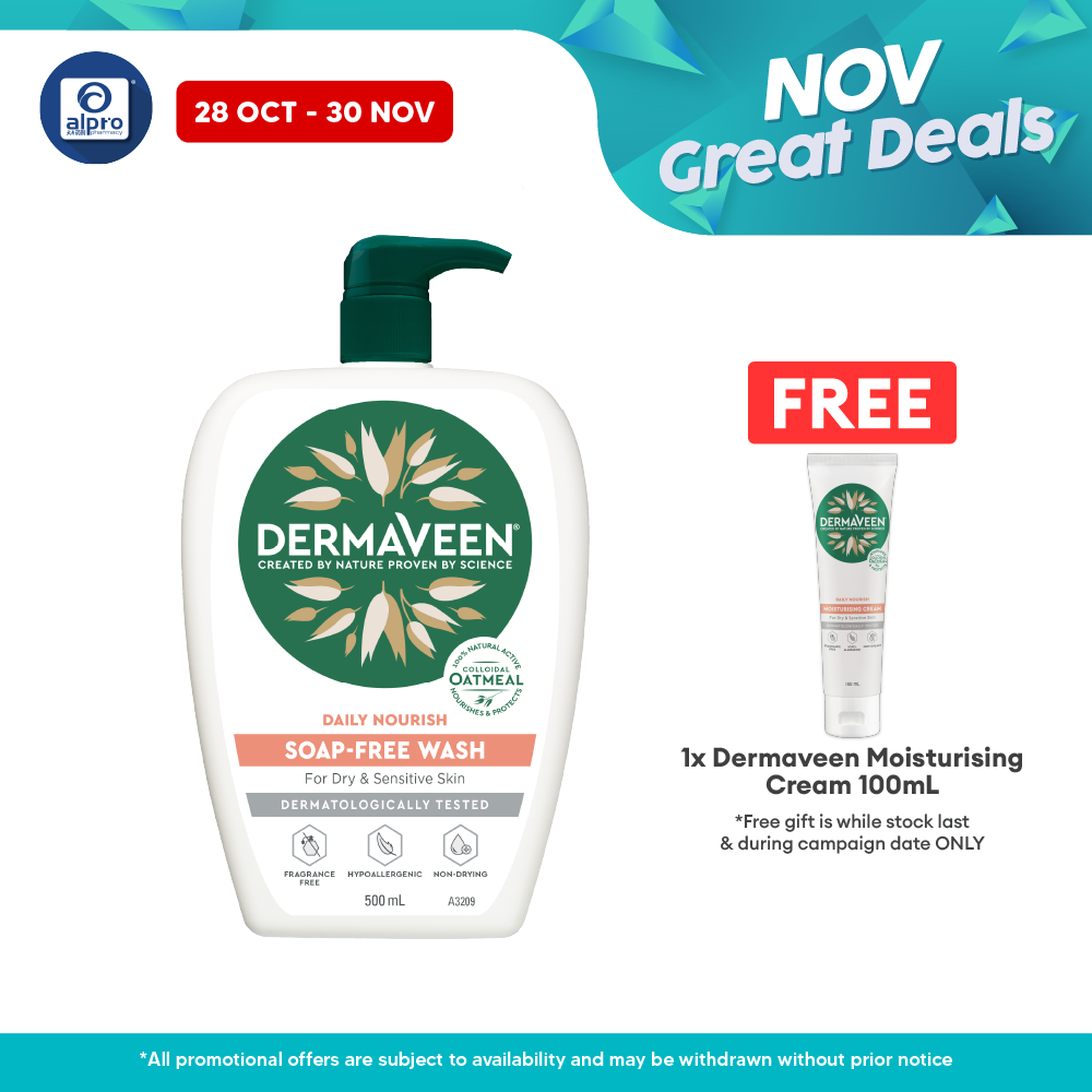 Dermaveen Soap Free Wash Ph 5.5 500ml | Helps Protect Againts Dryness Dermaveen