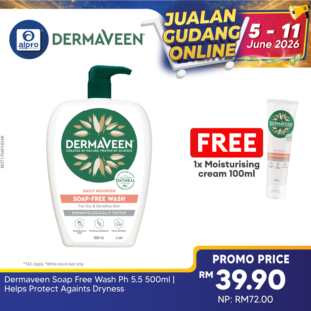 Dermaveen Soap Free Wash Ph 5.5 500ml | Helps Protect Againts Dryness Dermaveen
