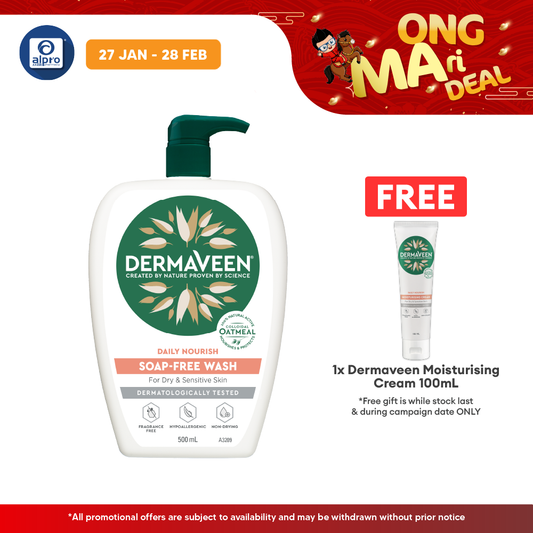 Dermaveen Soap Free Wash Ph 5.5 500ml | Helps Protect Againts Dryness Dermaveen