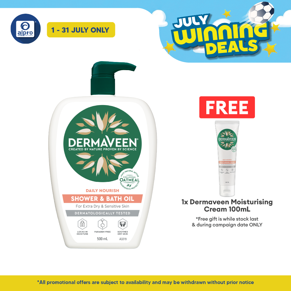 Dermaveen Shower & Bath Oil 500ml | Gentle and Moisturizing Dermaveen