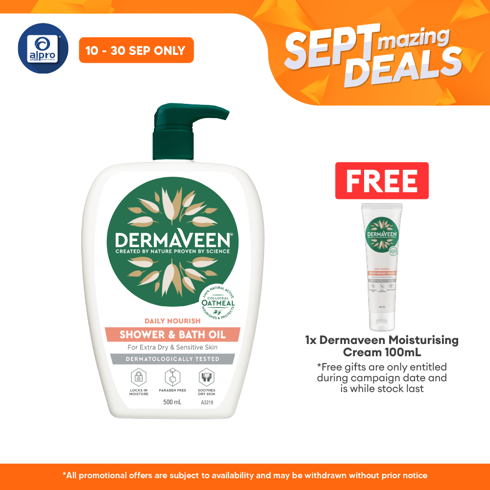Dermaveen Shower & Bath Oil 500ml | Gentle and Moisturizing Dermaveen