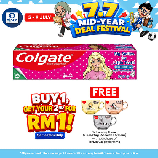 Colgate Toothpaste Barbie Bubble Fruit Kids 40g Colgate