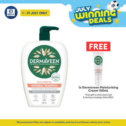 Dermaveen Oatmeal Shampoo 500ml | Nourish Sensitive Scalps Dermaveen