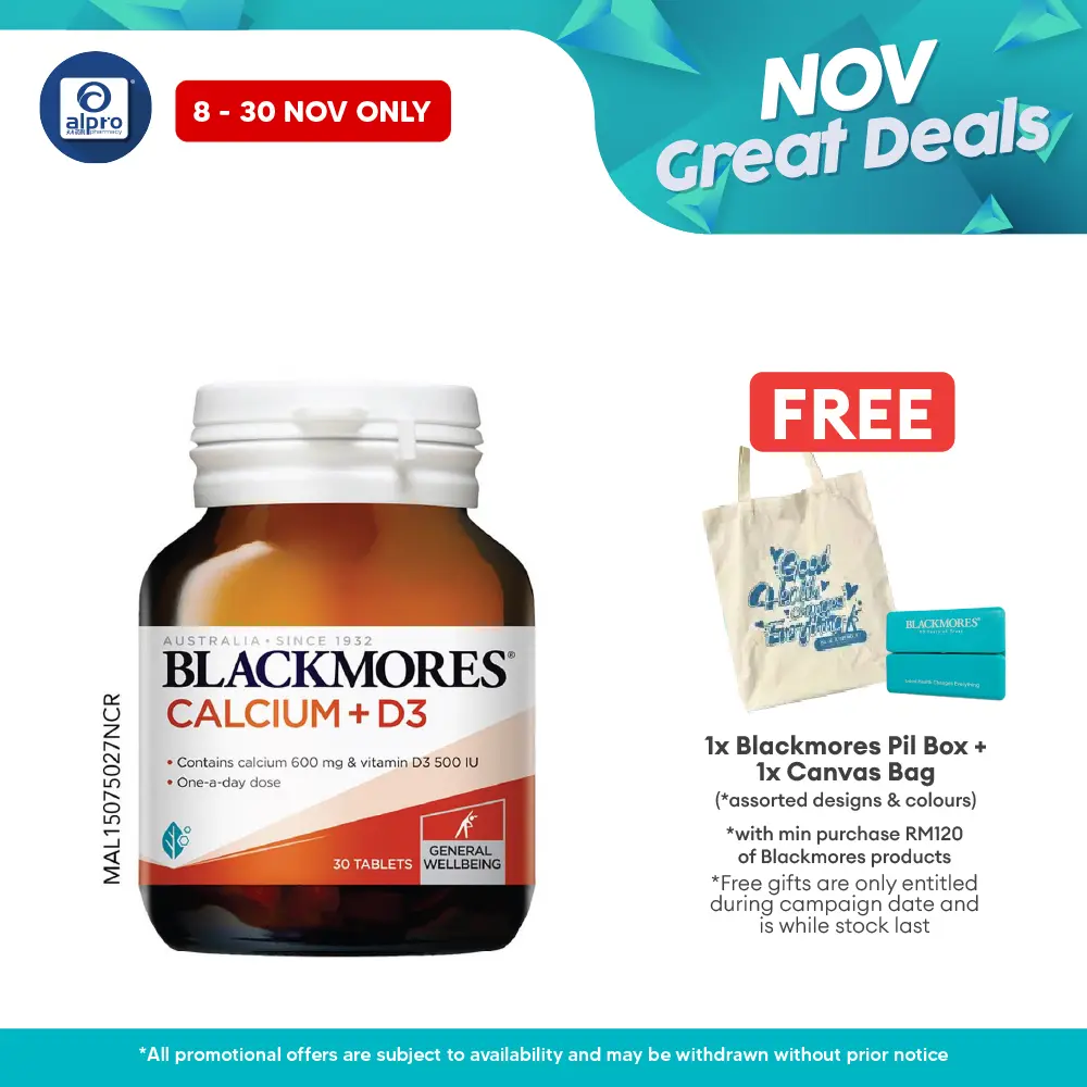 Blackmores Calcium D3 30s | Strengthen Muscles & Bones Blackmores