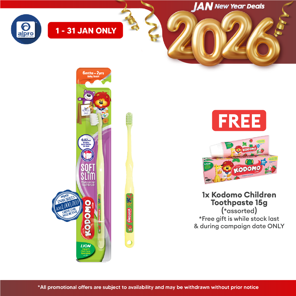 Kodomo Soft & Slim Toothbrush (Baby Teeth) | Suitable for Kids 6Months - 2Years Kodomo