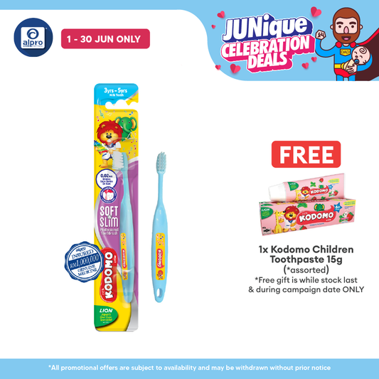 Kodomo Soft & Slim Toothbrush (Milk Teeth) | Suitable for Kids 3Years - 5Years Kodomo