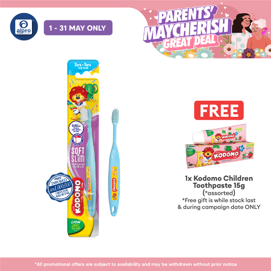 Kodomo Soft & Slim Toothbrush (Milk Teeth) | Suitable for Kids 3Years - 5Years Kodomo