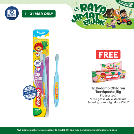 Kodomo Soft & Slim Toothbrush (Milk Teeth) | Suitable for Kids 3Years - 5Years Kodomo