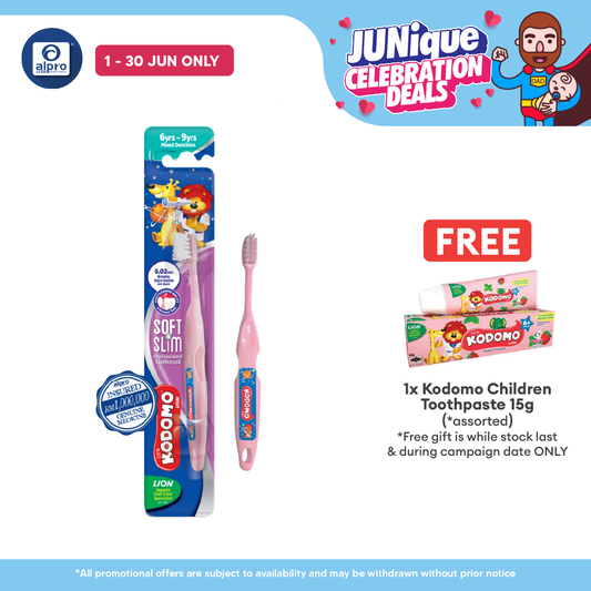 Kodomo Soft & Slim Toothbrush (Mixed Dentition) |  Suitable for Kids 6Years - 9Years Kodomo