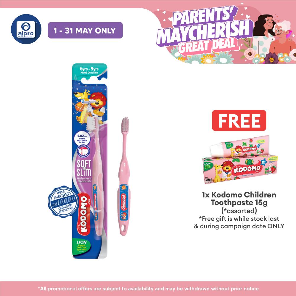 Kodomo Soft & Slim Toothbrush (Mixed Dentition) |  Suitable for Kids 6Years - 9Years Kodomo