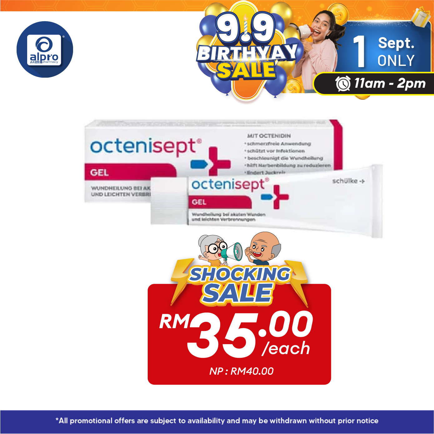 Octenisept Gel 20ml | Protect Wound And Promote Healing Alpro Pharmacy