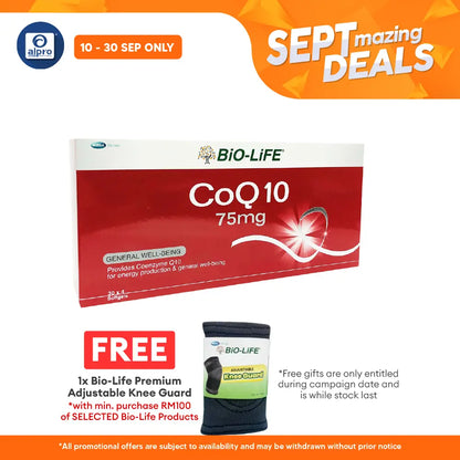 Bio-life CoQ 10 75mg 4x30s | Energy Production & High Antioxidant Alpro Pharmacy