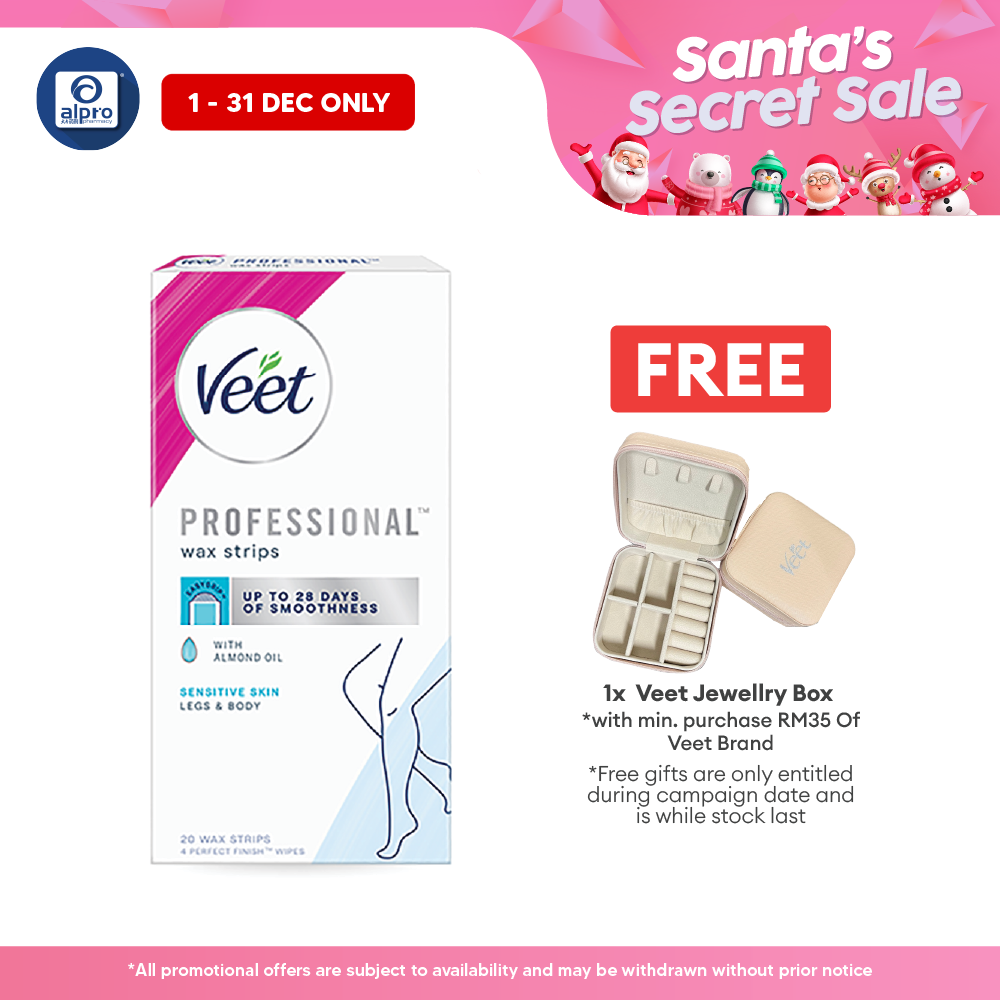 Veet Hair Remover Cold Wax Strips Sensitive Skin 20s Veet