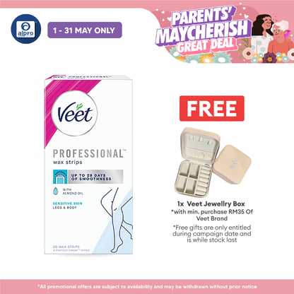 Veet Hair Remover Cold Wax Strips Sensitive Skin 20s Veet