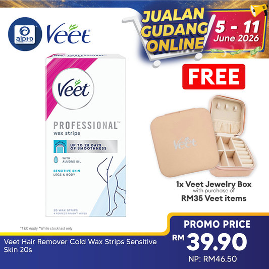 Veet Hair Remover Cold Wax Strips Sensitive Skin 20s Veet