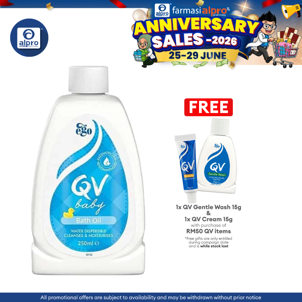 Ego QV Baby Bath Oil 250ml | Suitable Of Delicate Or Sensitive Skin QV