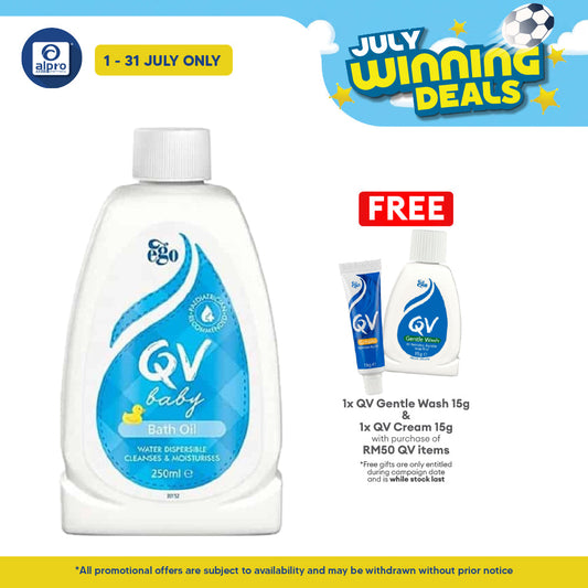 Ego QV Baby Bath Oil 250ml | Suitable Of Delicate Or Sensitive Skin QV